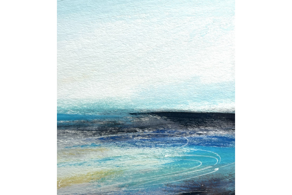 Small framed original Scottish abstract seascape from the Journey Series - no 2